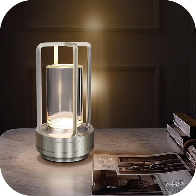 Emma Portable Crystal Table Lamp